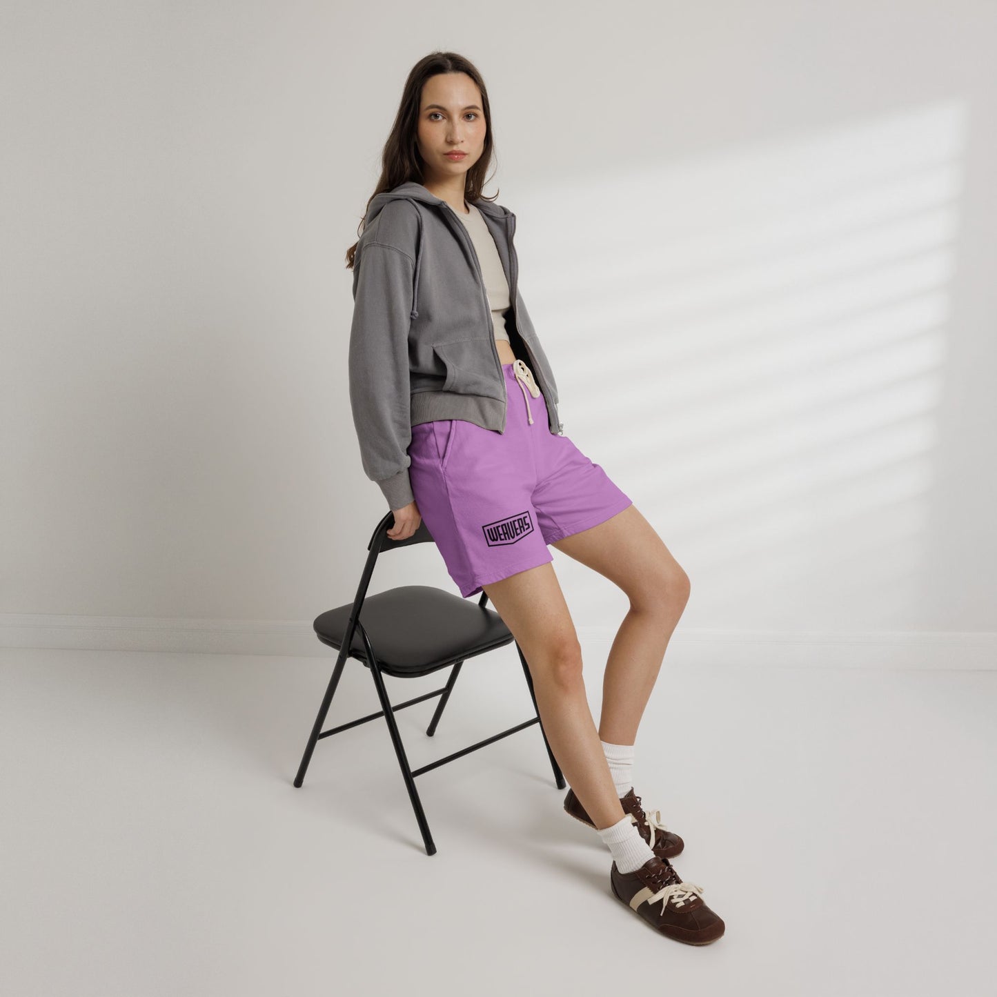 Fleece Sweat Shorts — 'Weavers' Logo Lightweight Lounge Shorts