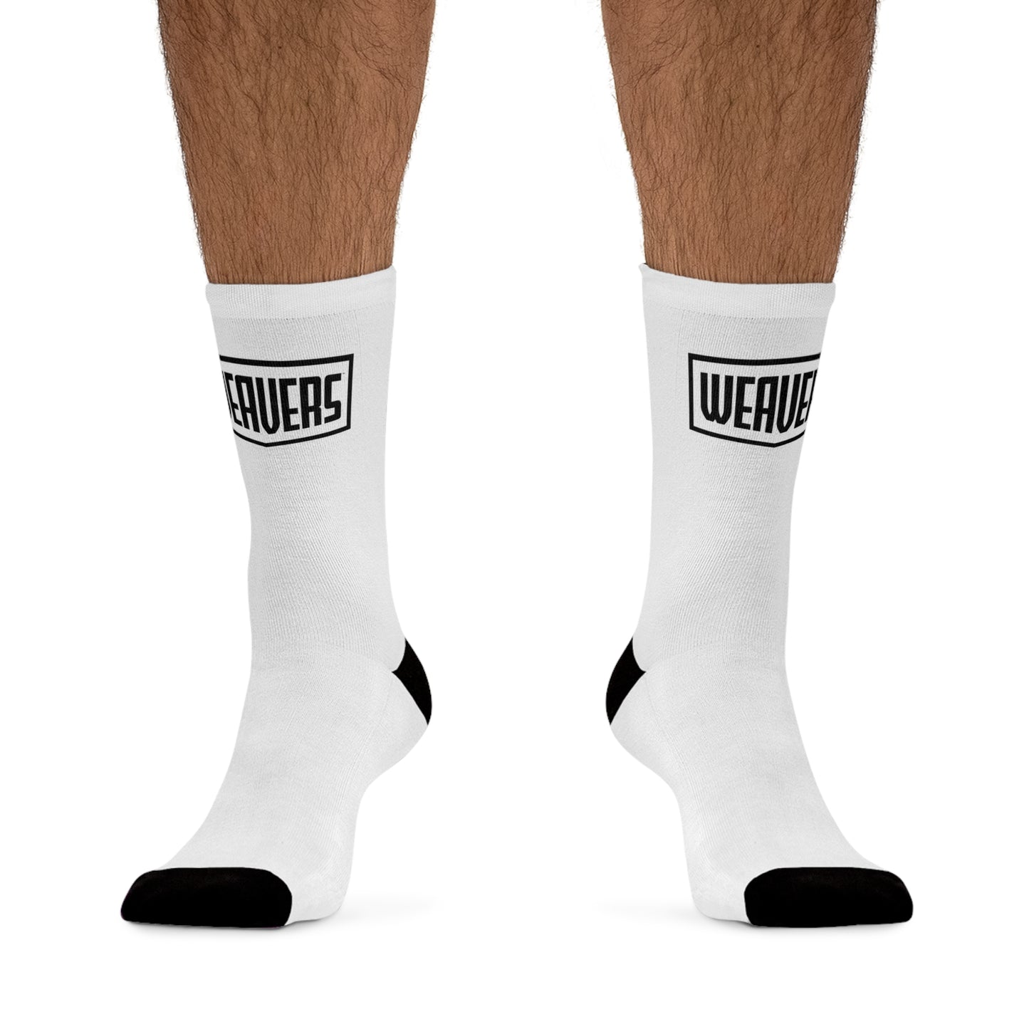 Recycled Poly Crew Socks - 'WEAVERS' Logo Eco Athletic Socks