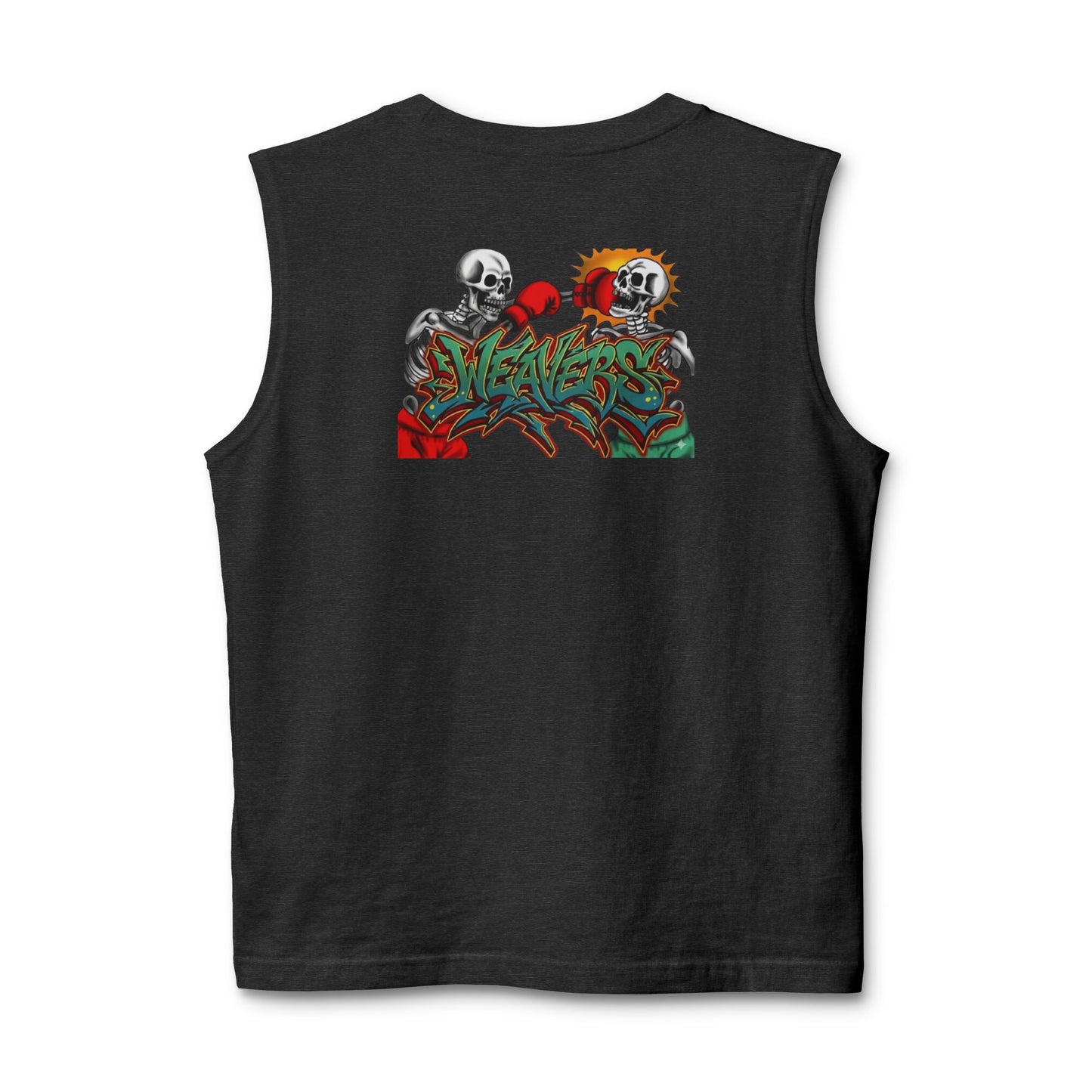 Weavers Graphic Muscle Tank — Skull Graffiti Back Print