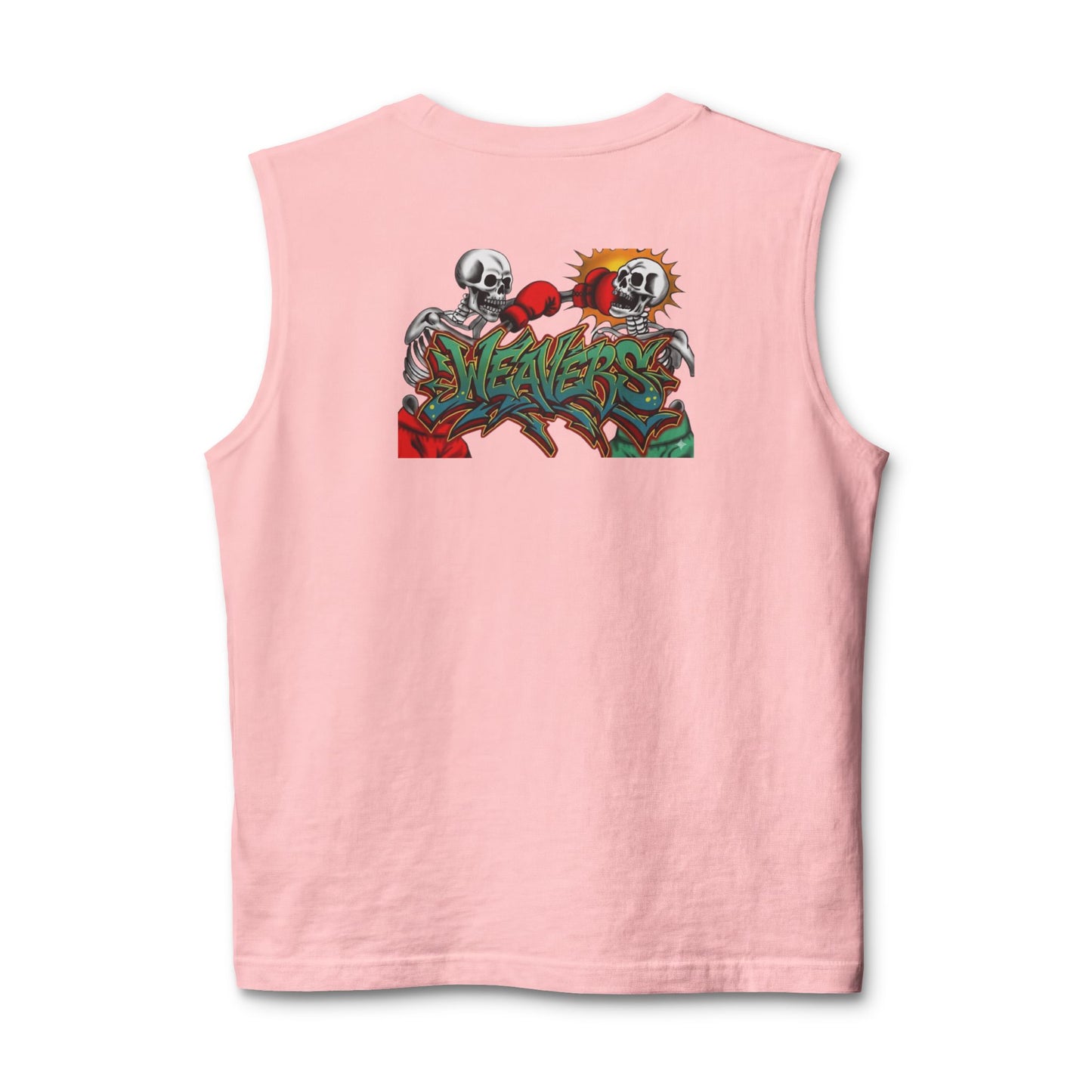 Weavers Graphic Muscle Tank — Skull Graffiti Back Print