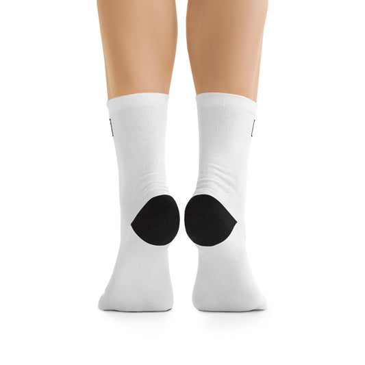 Recycled Poly Crew Socks - 'WEAVERS' Logo Eco Athletic Socks