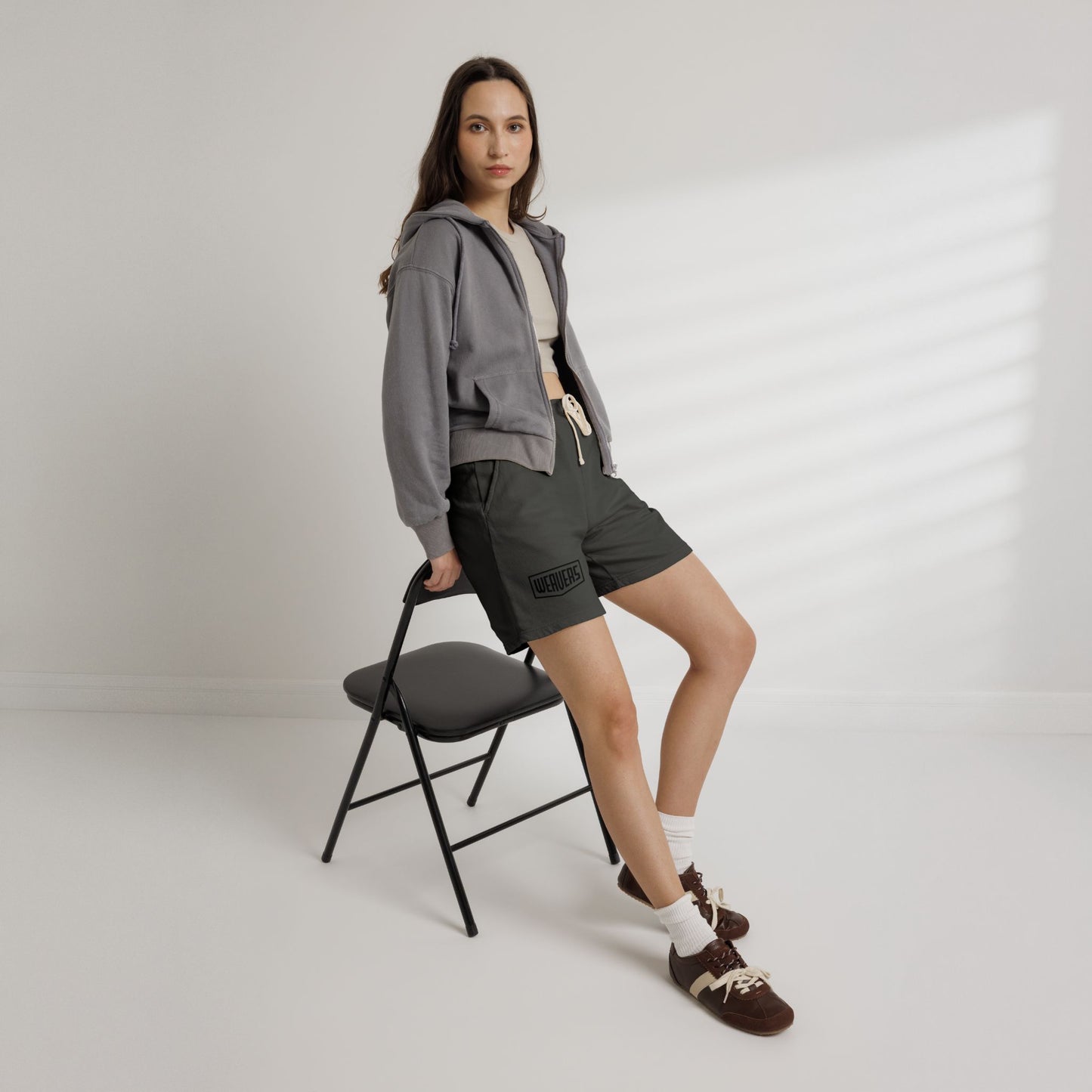 Fleece Sweat Shorts — 'Weavers' Logo Lightweight Lounge Shorts