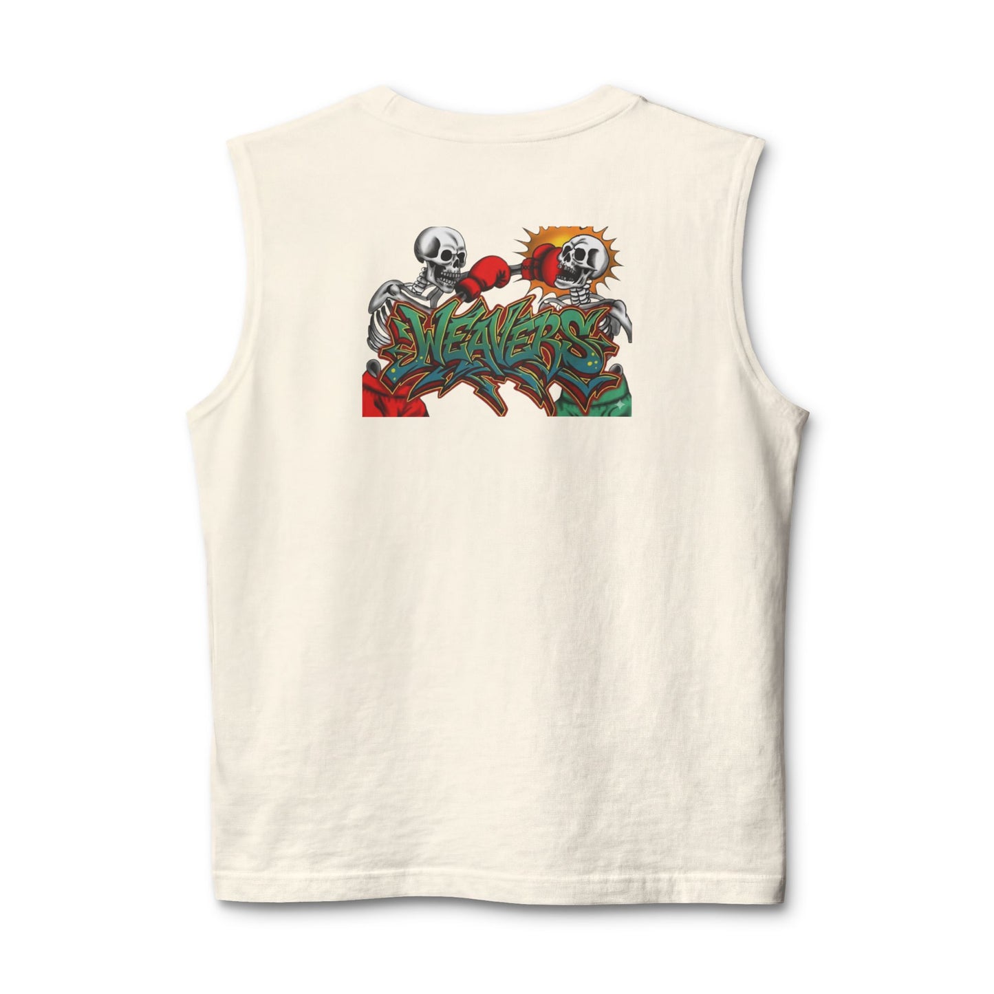 Weavers Graphic Muscle Tank — Skull Graffiti Back Print