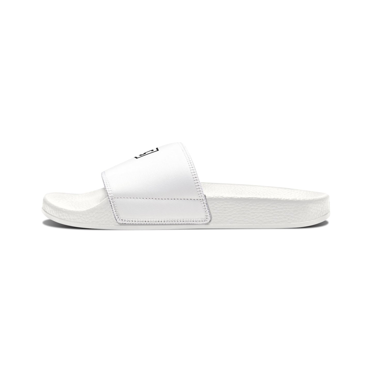 Men's Slide Sandals — White Removable-Strap Slides with WEHOVERS Logo