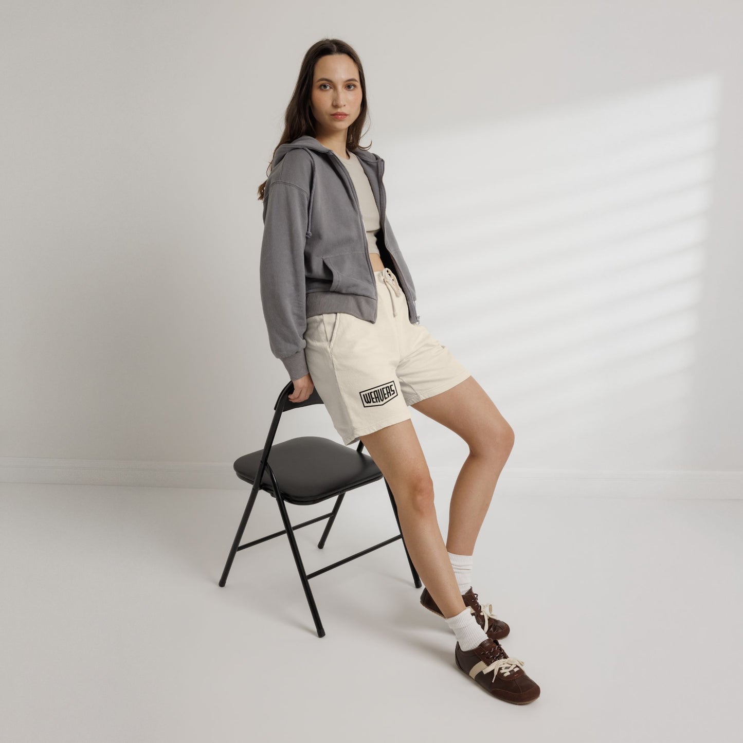 Fleece Sweat Shorts — 'Weavers' Logo Lightweight Lounge Shorts