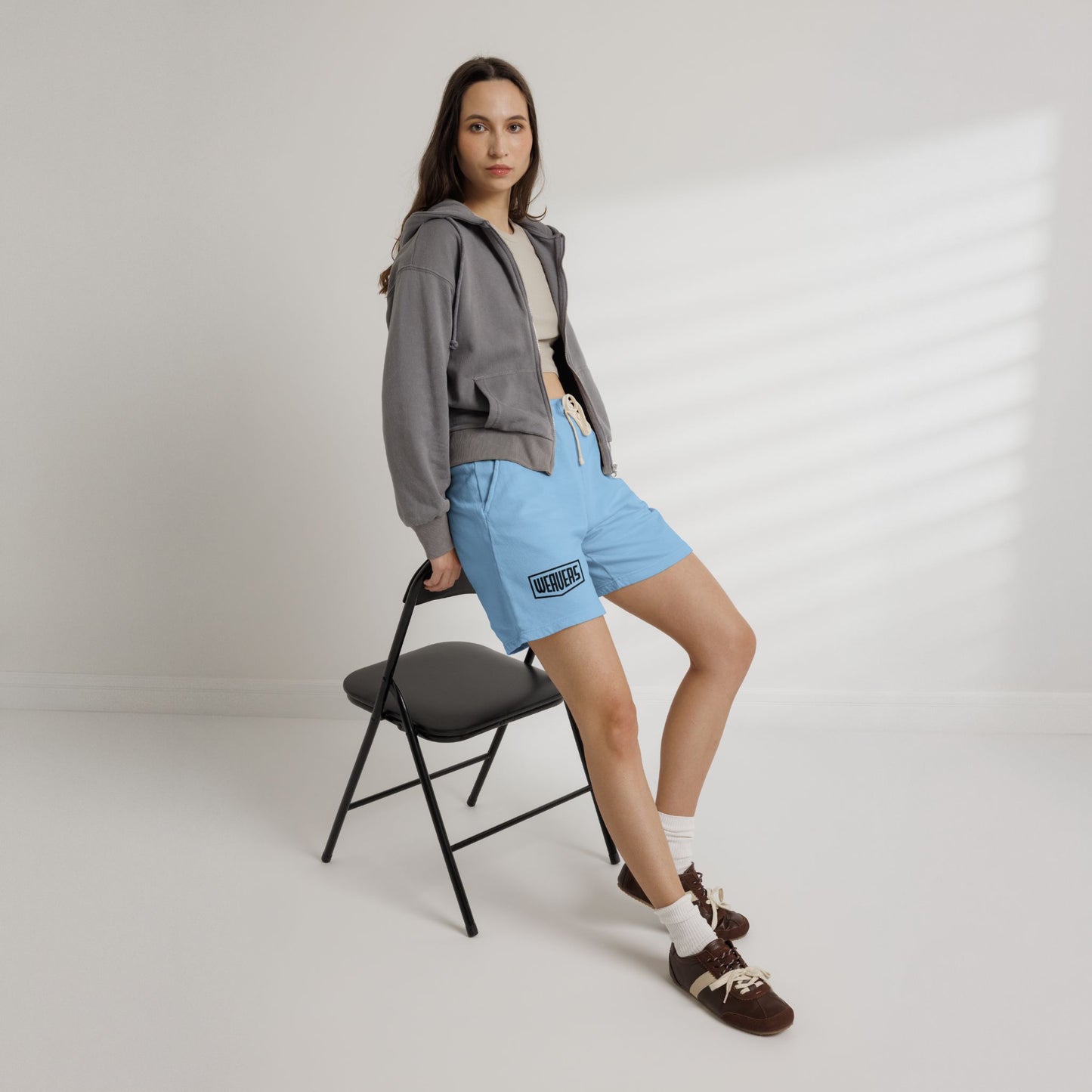 Fleece Sweat Shorts — 'Weavers' Logo Lightweight Lounge Shorts