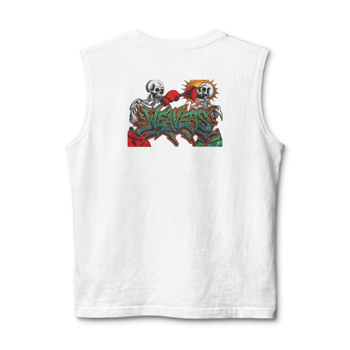 Weavers Graphic Muscle Tank — Skull Graffiti Back Print